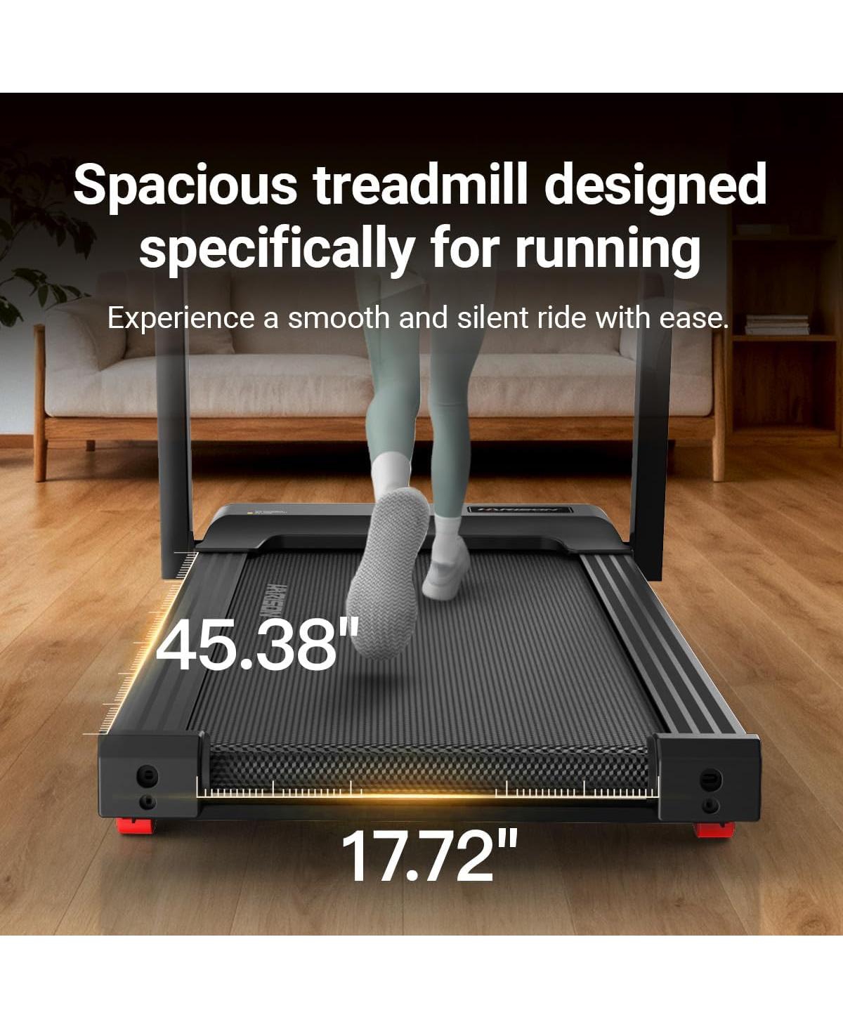 Harison Incline Treadmill for Home, 3.0HP, 300 lbs Capacity, Bluetooth App (Hrm-T101S)