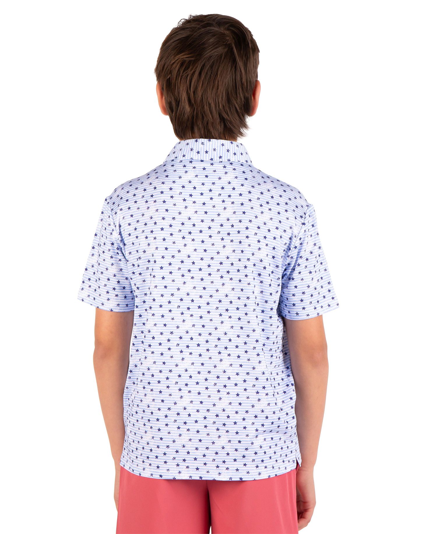 Boys Vintage Stars Printed Performance Polo