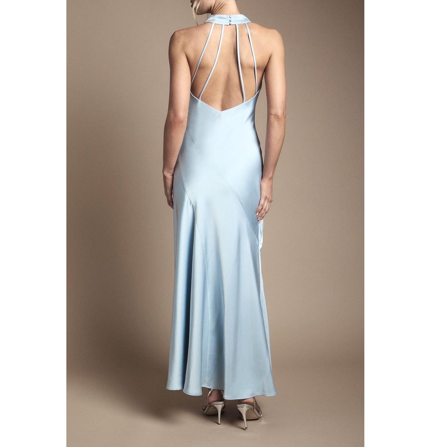 Women's Satin Maxi Bridesmaid Dress