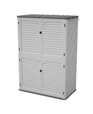 Multi-Use Plastic Storage Cabinet with Dividers for Home, Office and Garage Organization