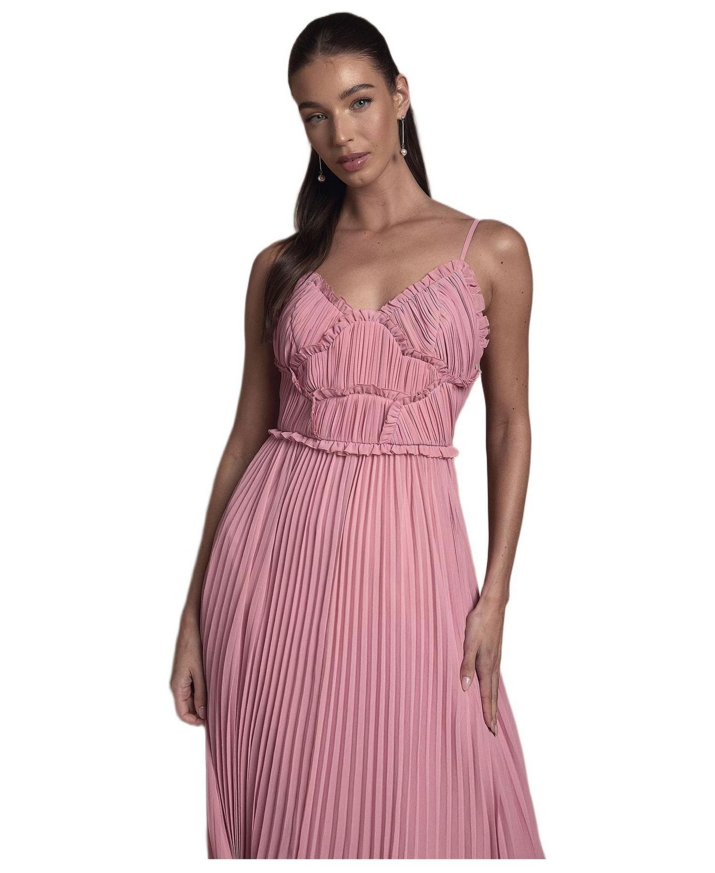 Женское платье Oasis Bridesmaid With Ruffle Detail, цвет: Розовый — фото 2