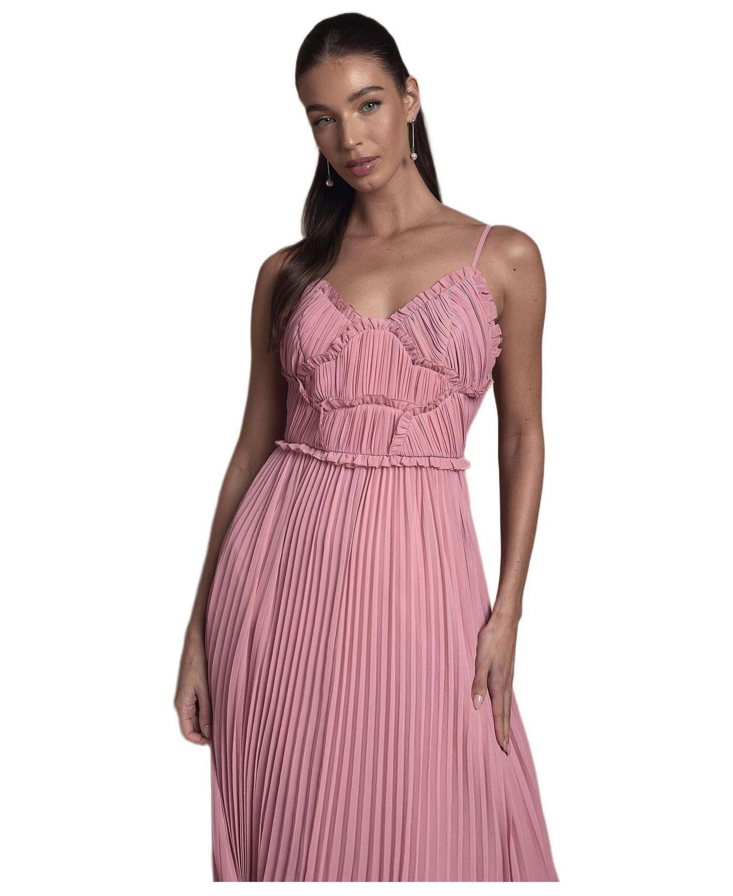 Women's Bridesmaid Dress With Ruffle Detail