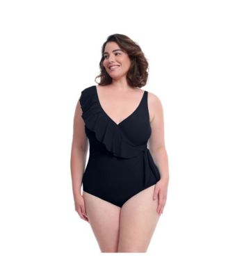 Women's Tutti Frutti Ruffle Surplice One Piece Swimsuit