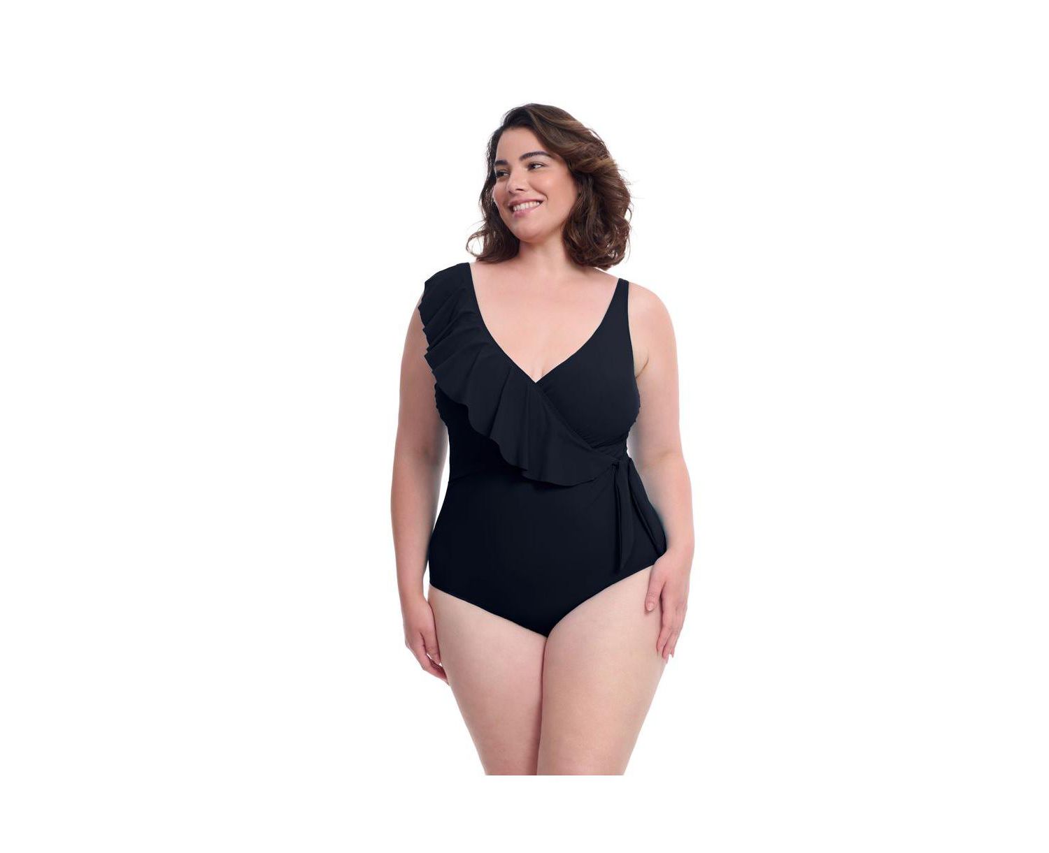 Women's Tutti Frutti Ruffle Surplice One Piece Swimsuit