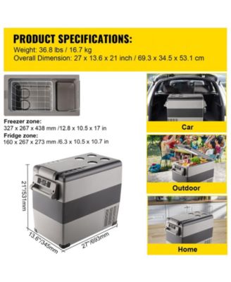 58 Quart Portable Car Refrigerator Dual Zone 12V 24V for Camping
