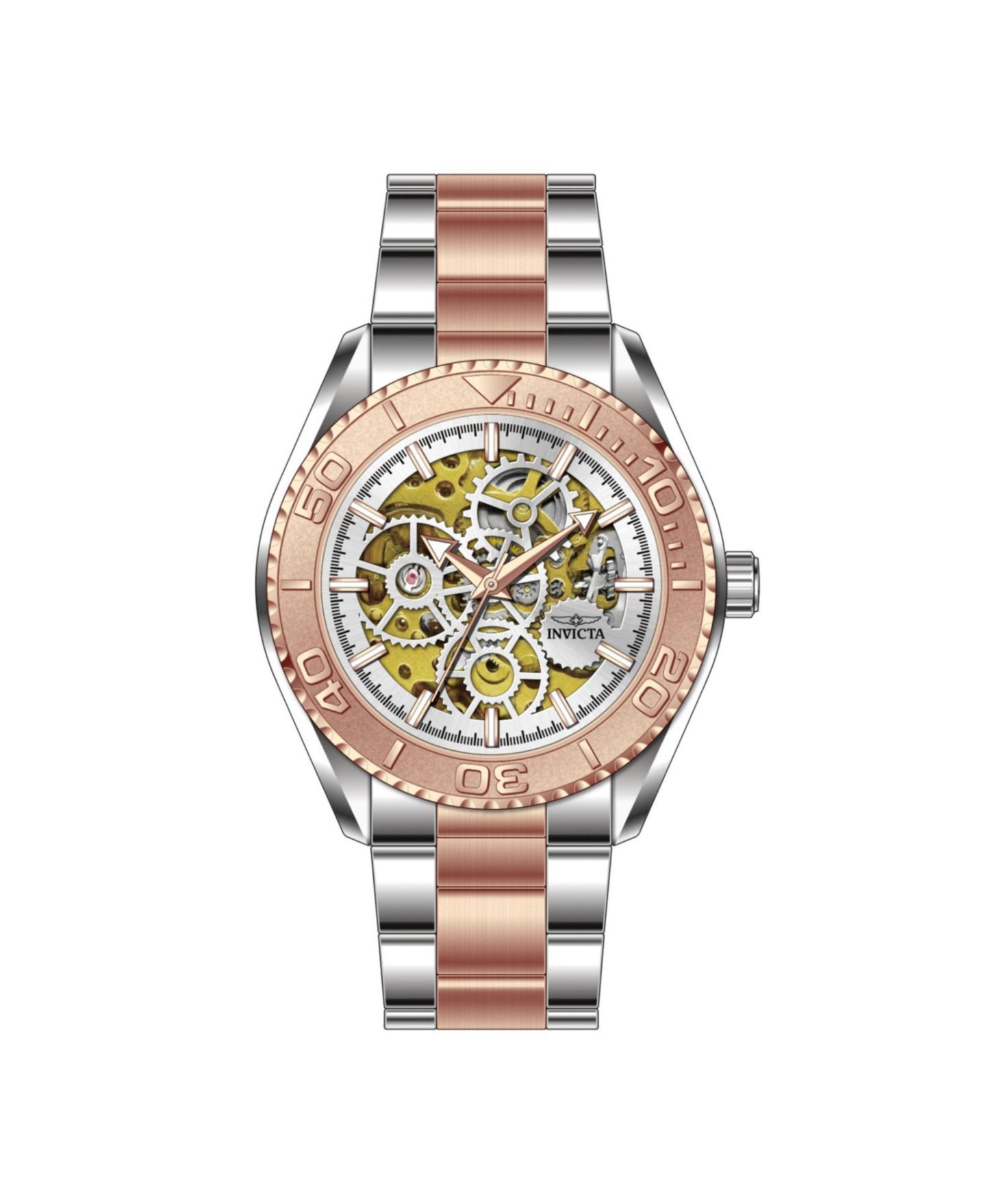 Мужские часы Invicta 69763 Objet D Art Mechanical MG11 Steel Dial, цвет: Серебряный — фото 3