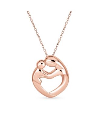 Loving Mother Family Heart Pendant Necklace Plated