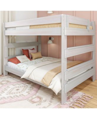 Max and Lily Farmhouse Bunk Bed for Kids Solid Wood