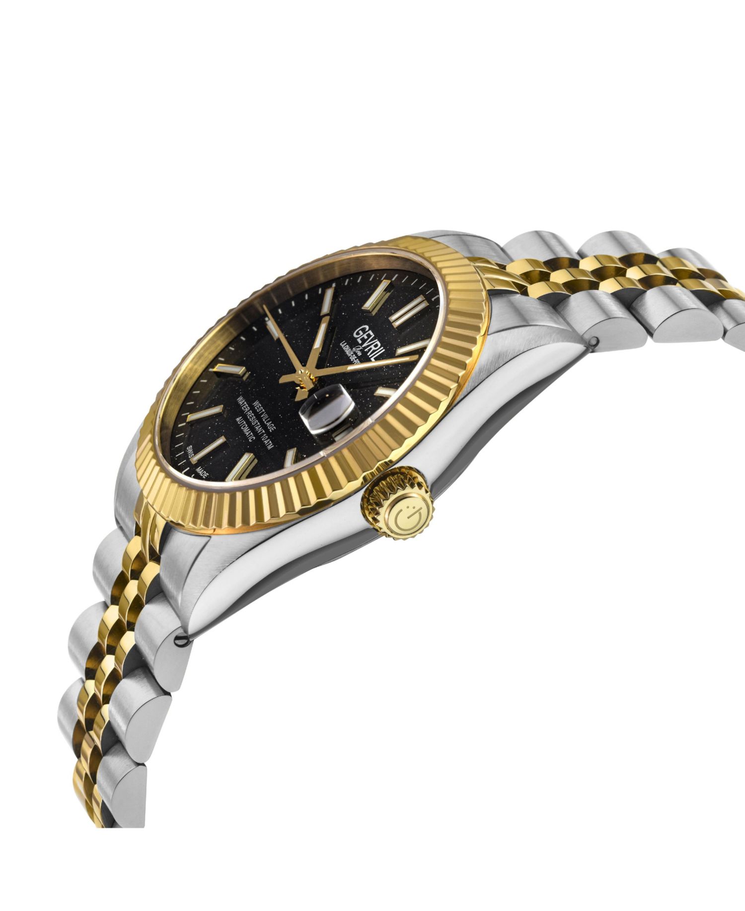 Men's West Village Swiss Automatic Two toned SS IPYG Bracelet Watch