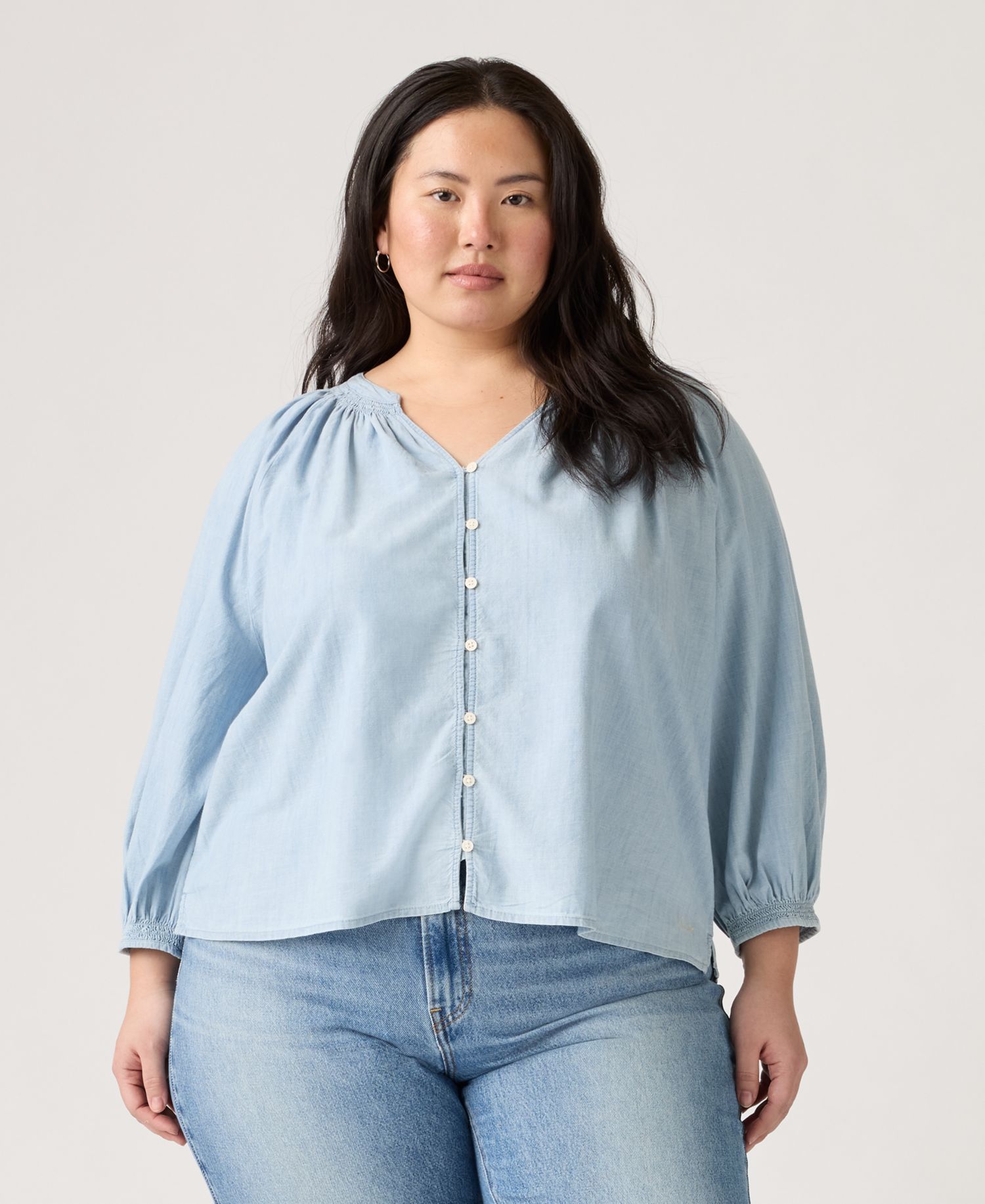 Plus Phoebe V-Neck Top