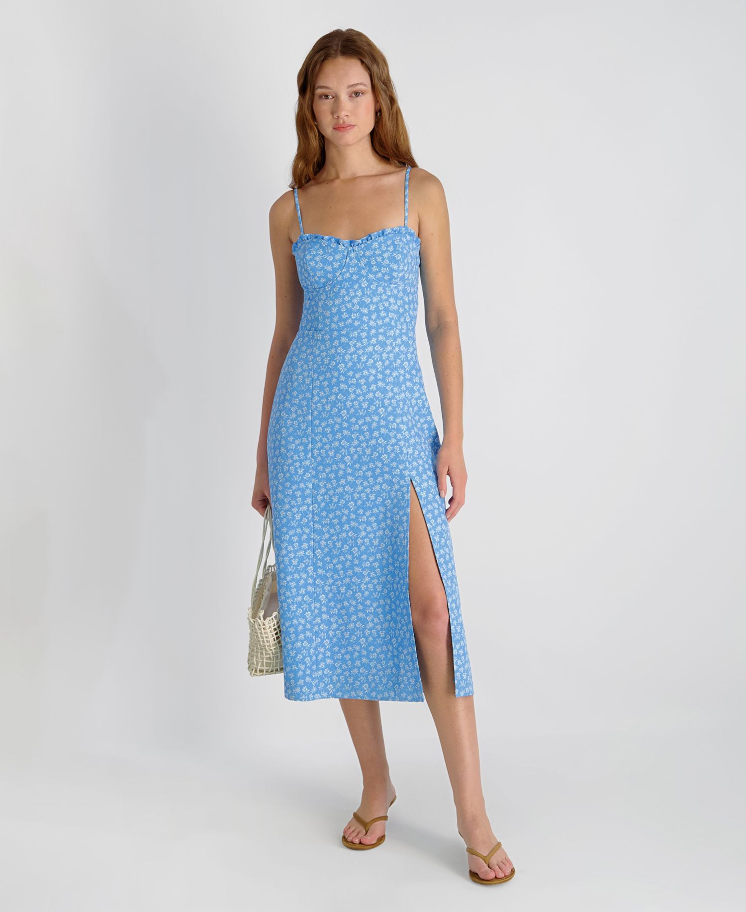 Women's Sleeveless Side Slit Midi Dress