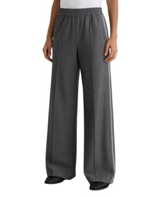 Women's Marlow M&eacute;lange Side-Stripe Wide-Leg Pants