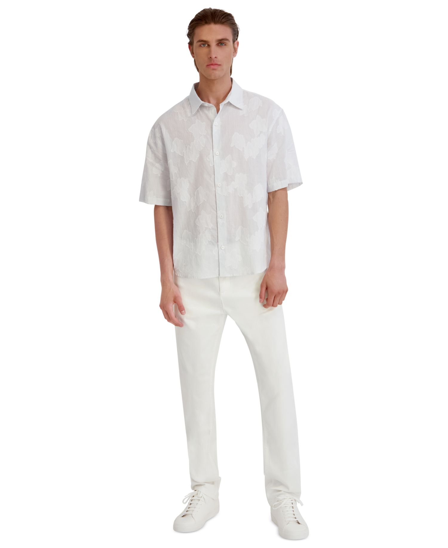 Men's Raised Cloud Flower Stripe Shirt