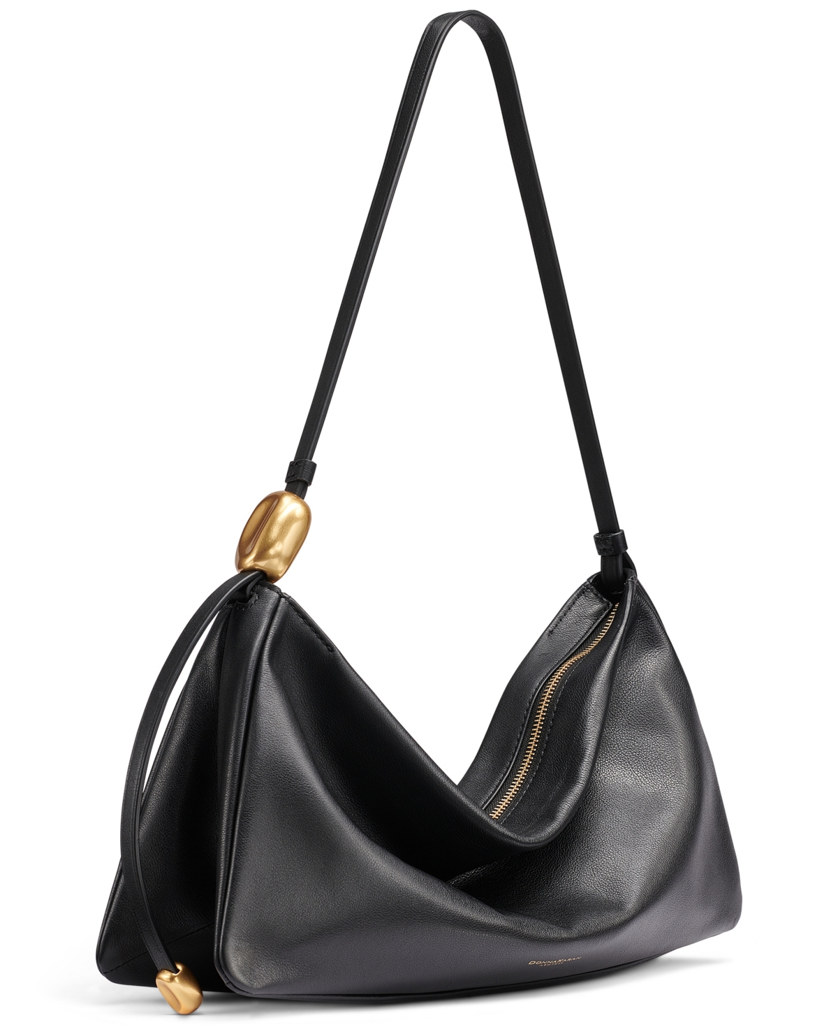 Donna Karan New York Velvet Leather Large Shoulder Bag