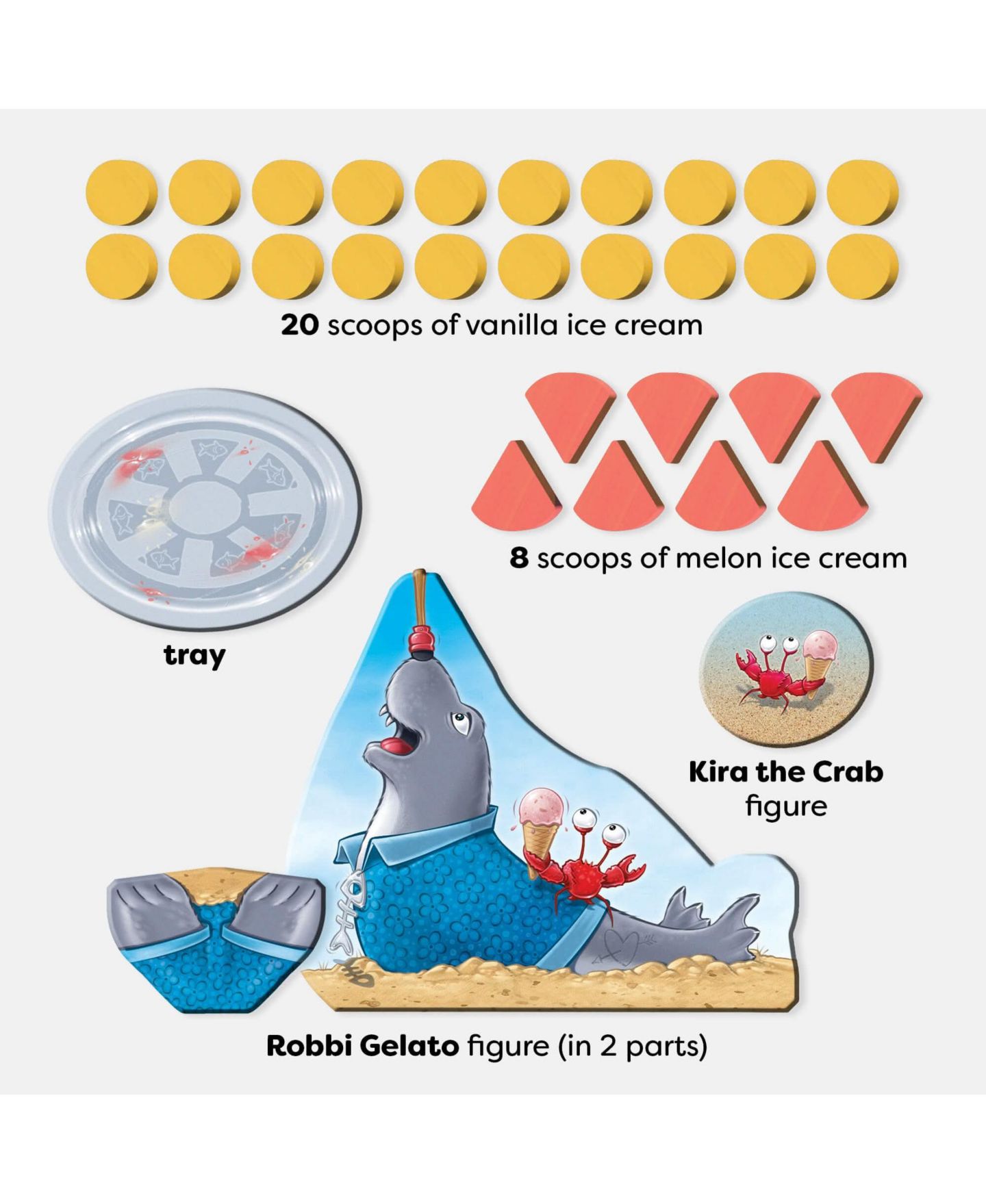 Детские настольные игры Haba Robbi Gelato - Kids Board Games for Ages 6 and up and Family Games for Kids and Adults, Wobbly Seal Balancing and Stacking Fun — фото 4