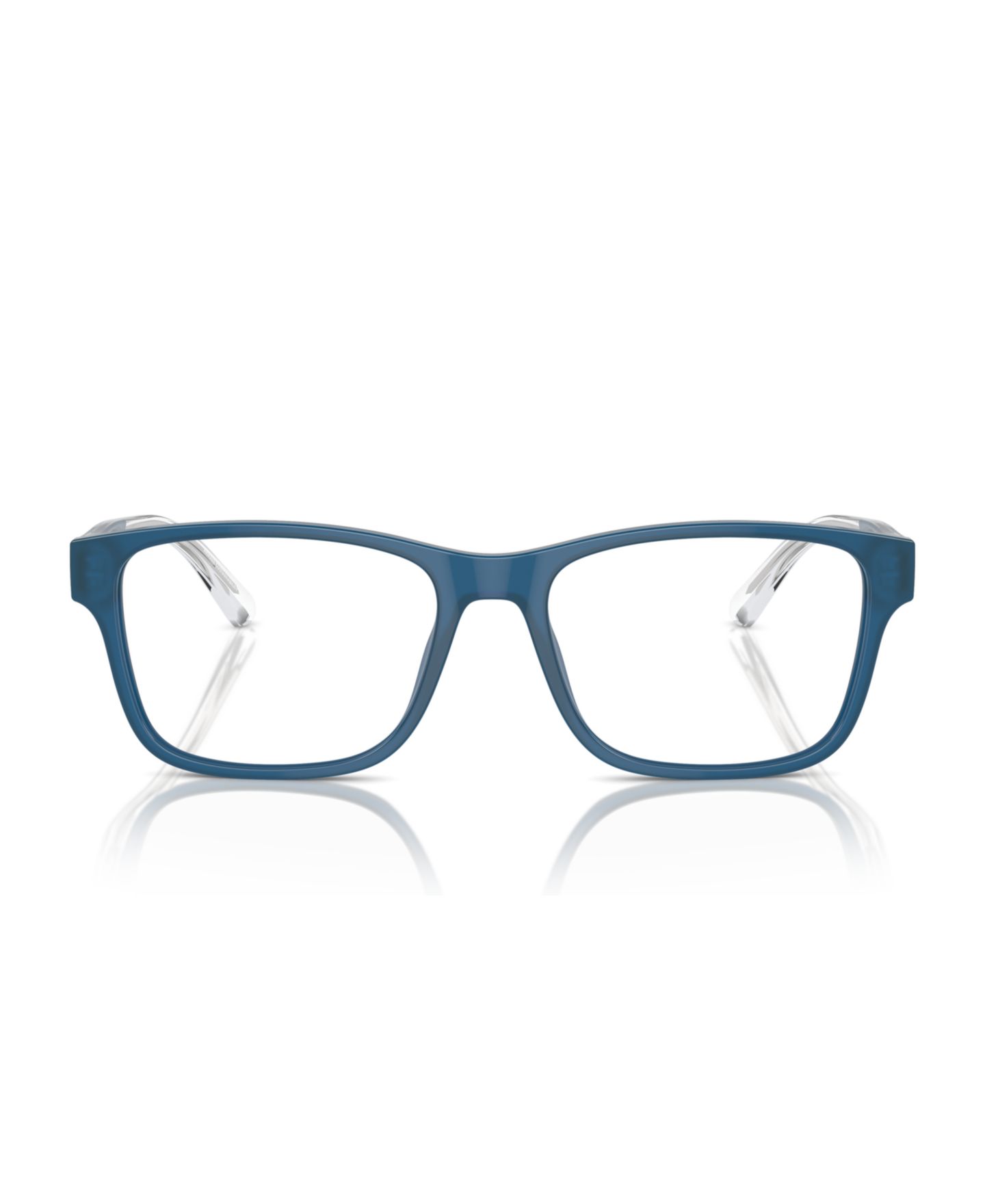 Мужские очки Emporio Armani Rectangle Eyeglasses, EA3239, цвет: Блестящий синий — фото 2