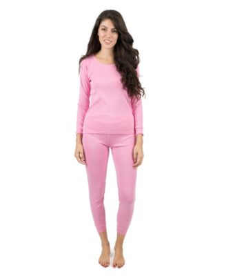 Womens Matching Family Two Piece Cotton Long Sleeve Shirt and Pants Solid Color Pajamas