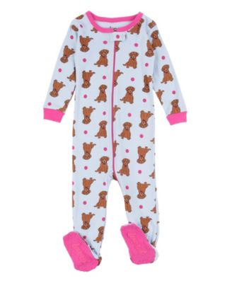 Baby Girls Matching Family One-Piece Cotton Sleep 'n Play Footed Pajamas - Animals and Wildlife Prints