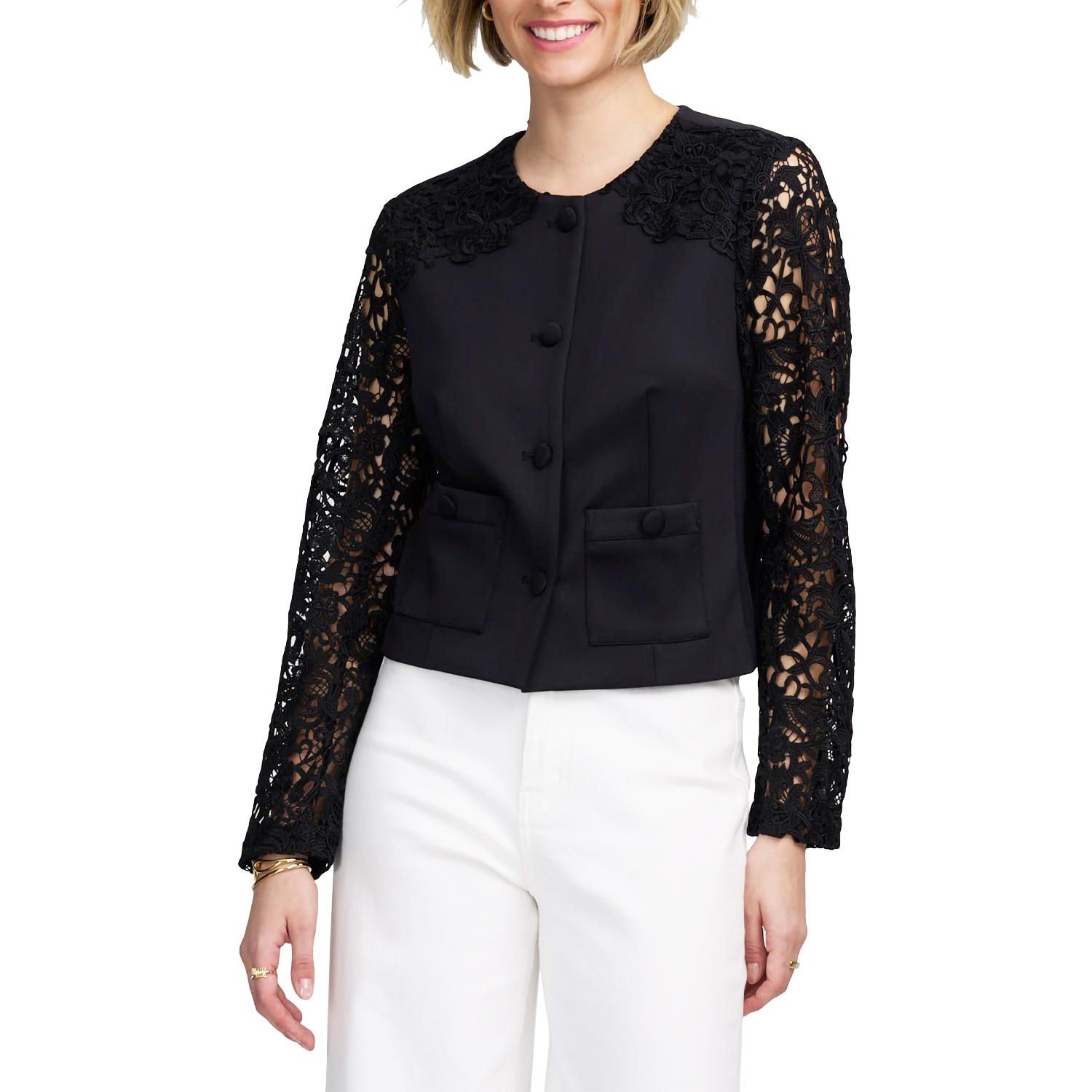 Women's Lace Satin Jacket