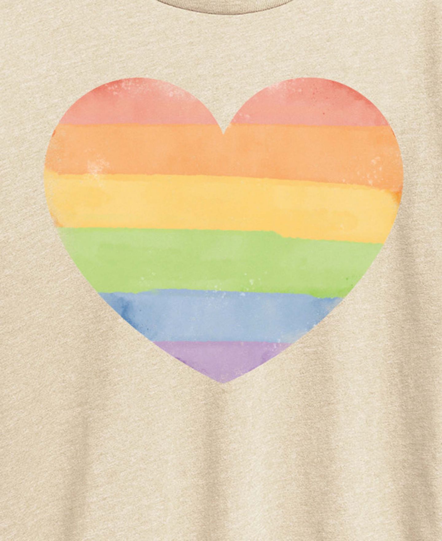 Женская футболка Hybrid Apparel Plus Size Instant Message Rainbow Heart Vintage Faded Short-Sleeve Graphic, цвет: Берёзовый — фото 4