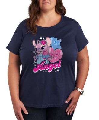 Plus Size Lilo Stitch Angel Popstar Short-Sleeve Graphic T-Shirt