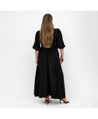 City Chic Women's Jolene V Neck Maxi Dress