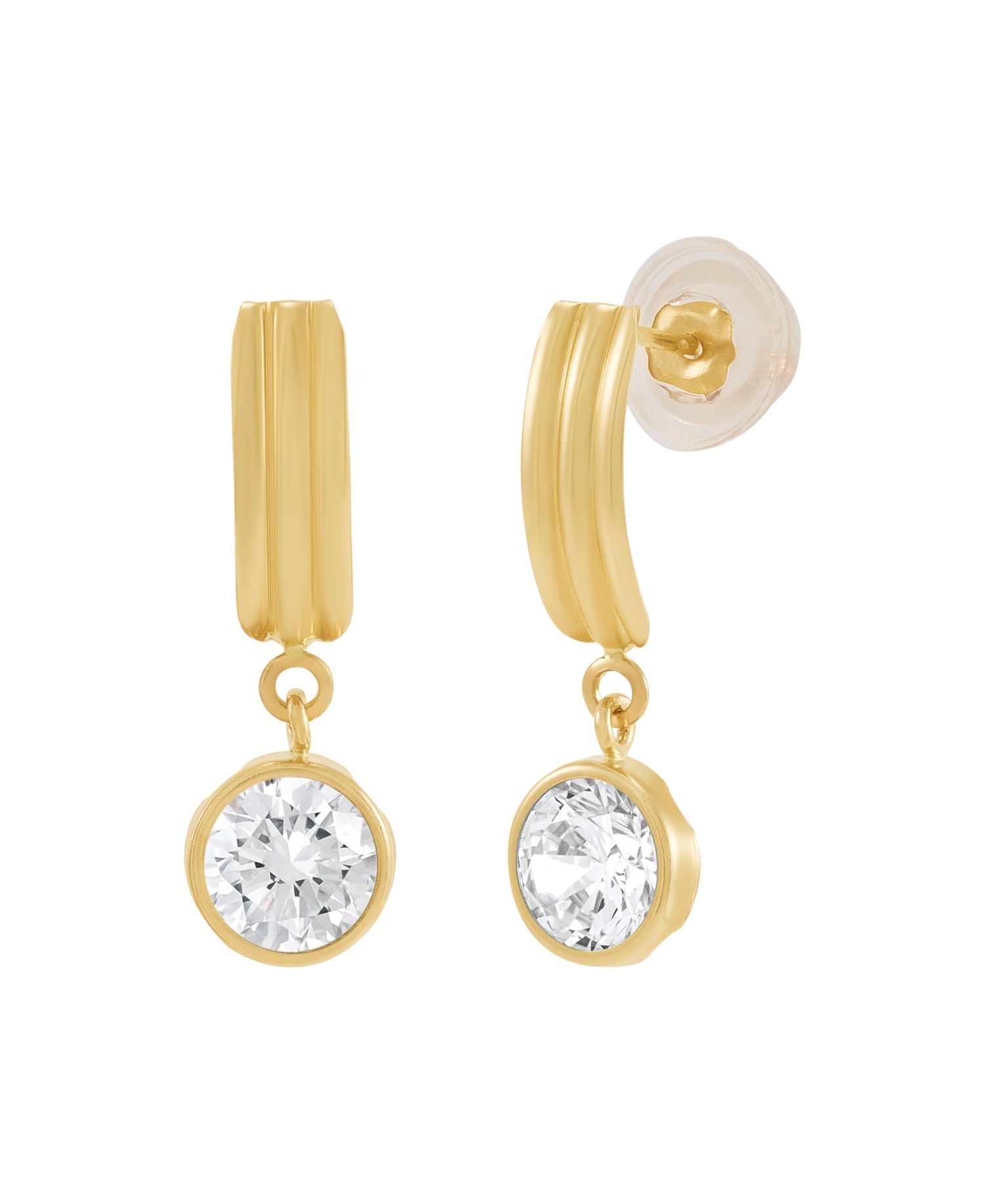 Created White Sapphire Earrings (2 ct. t.w.) in 10k Yellow Gold