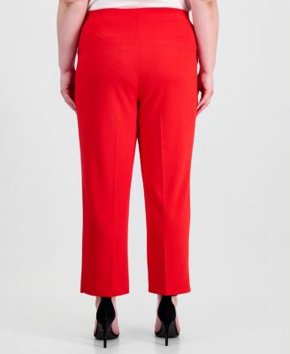 Red Dress Pants & Trousers Plus Size Suits & Separates | Macy's