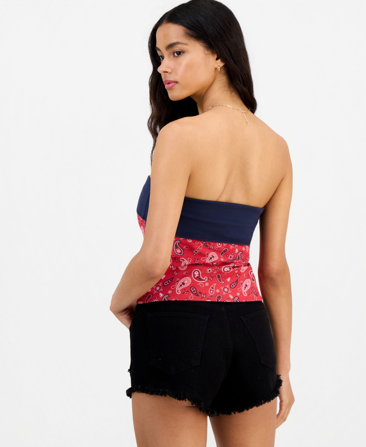 Juniors' Reversible Printed Tube Top