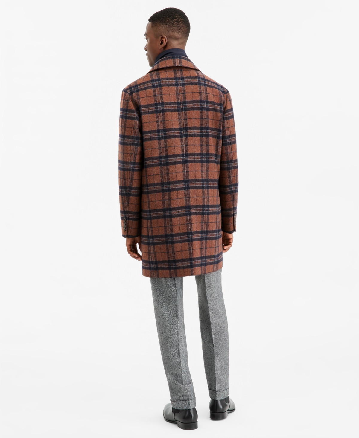 Ted by Baker Men's Modern-Fit Plaid Overcoat