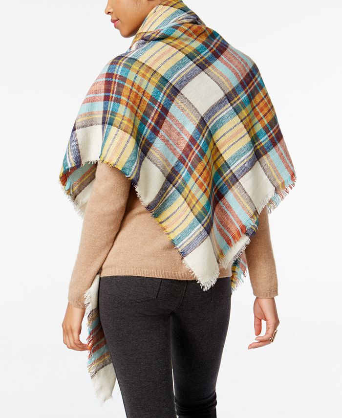 Steve Madden - Classic Plaid Square Blanket Wrap