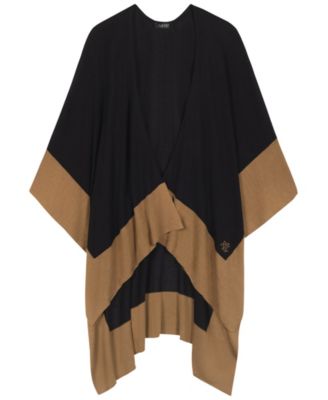 Tissue Weight Border Ruana 