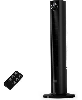 36" Tower Fan, 85degree(s) Oscillating, Quiet, 3 Speeds, 4 Modes, Remote