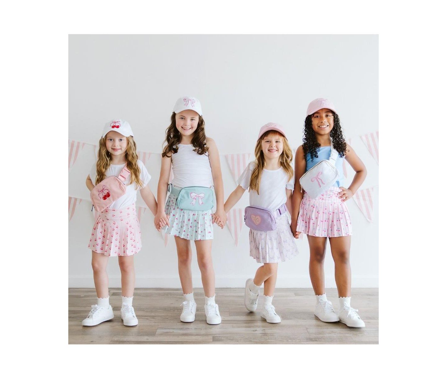 Детская сумка Sweet Wink Sky Floral Bow Patch Belt, цвет: Синий — фото 7