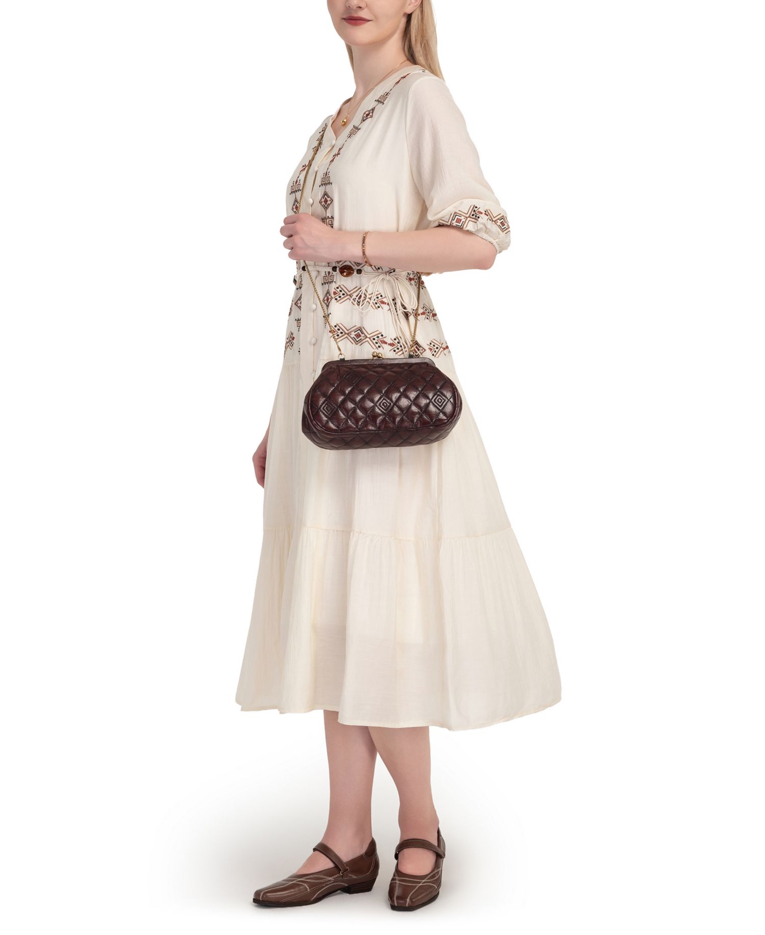 Petunia Small Quilted Leather Crossbody Handbag