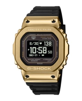 Men's Japanese Quartz Digital Black Resin Watch 44.5mm