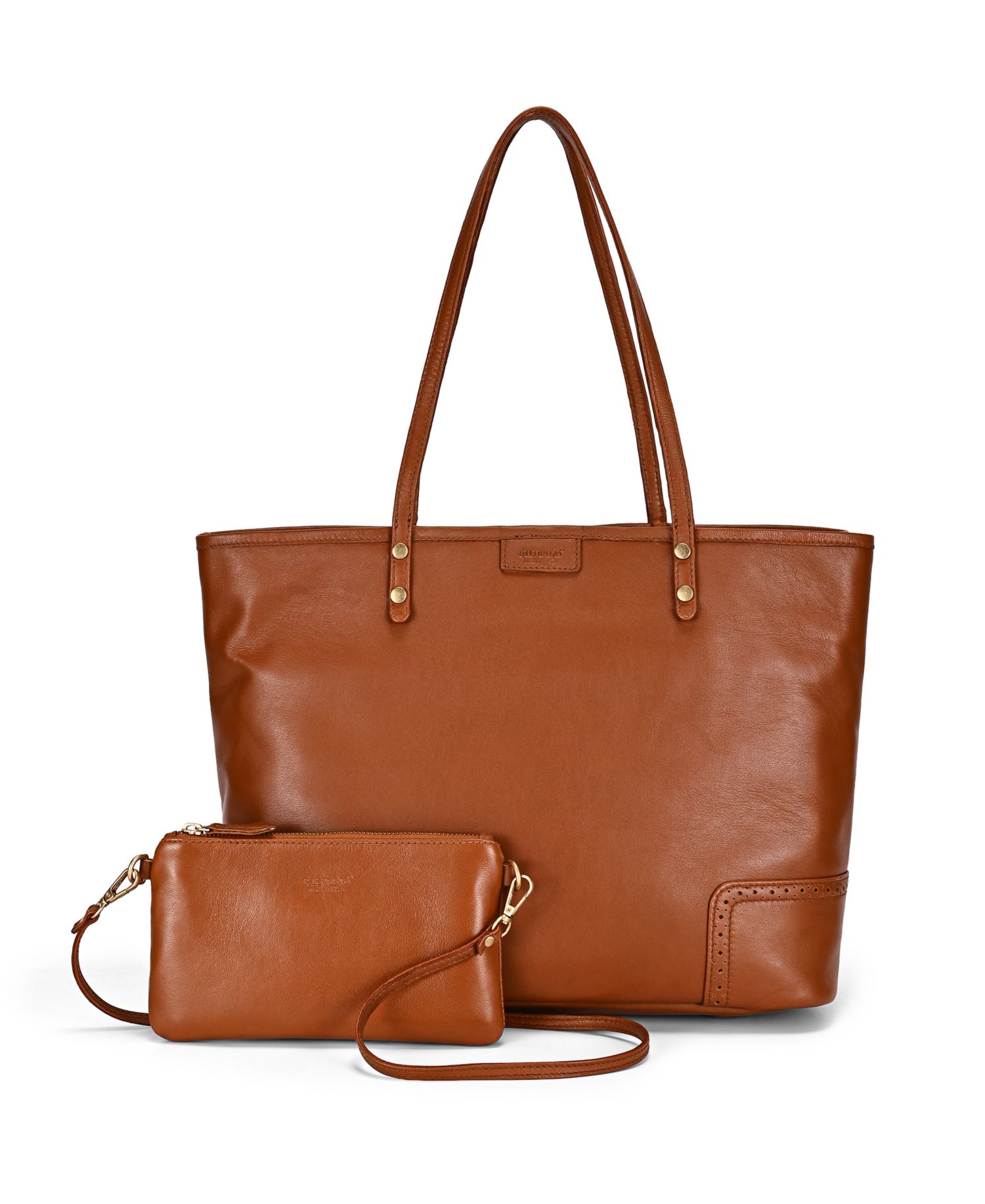 Camellia Large Reversible Leather Tote Handbag