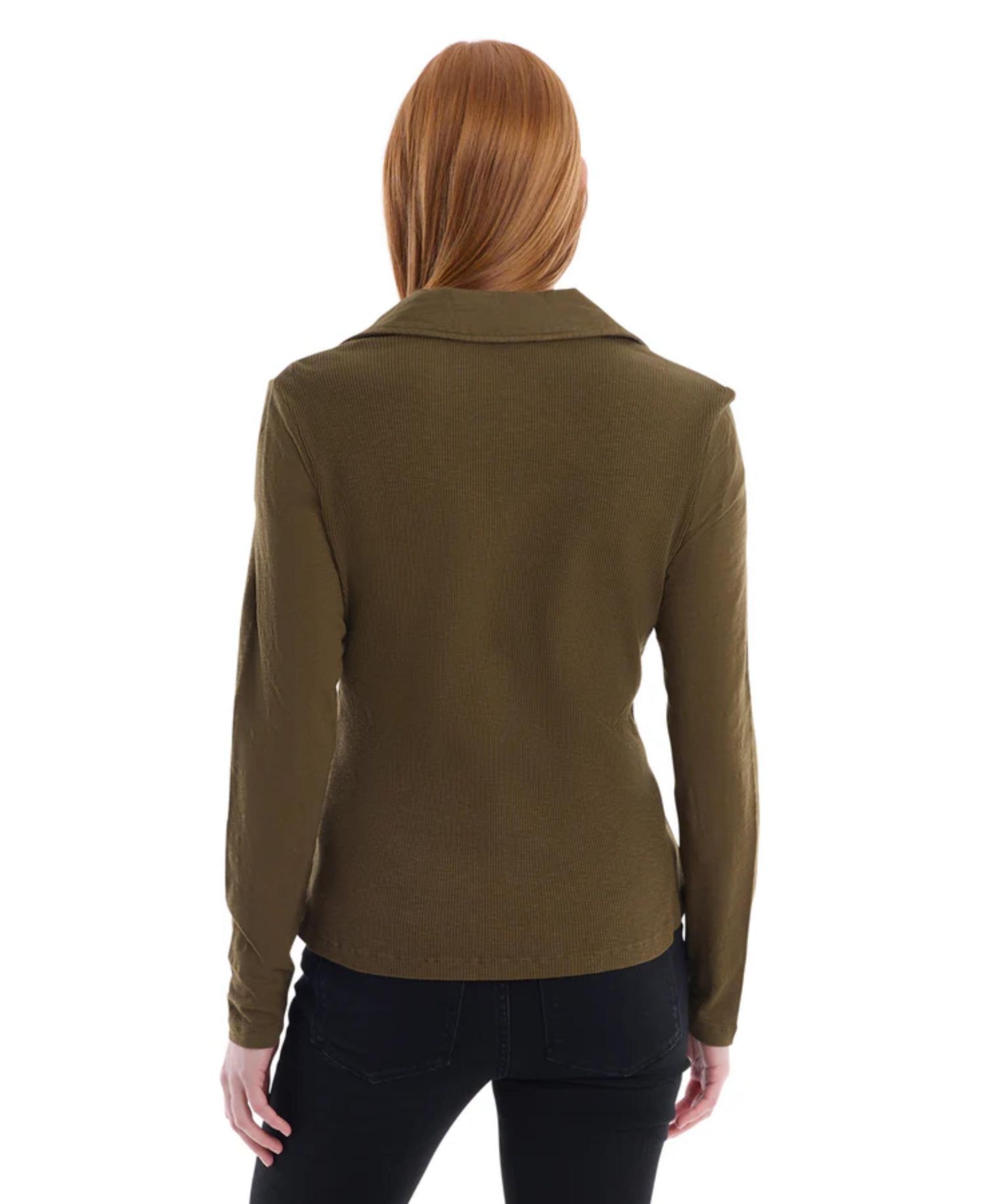 Women's Clothing Scoop Neck Long Sleeve Polo Tee