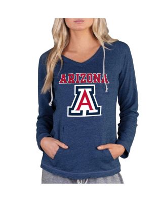 Women's Navy Arizona Wildcats Mainstream Lightweight Terry Pullover Hoodie