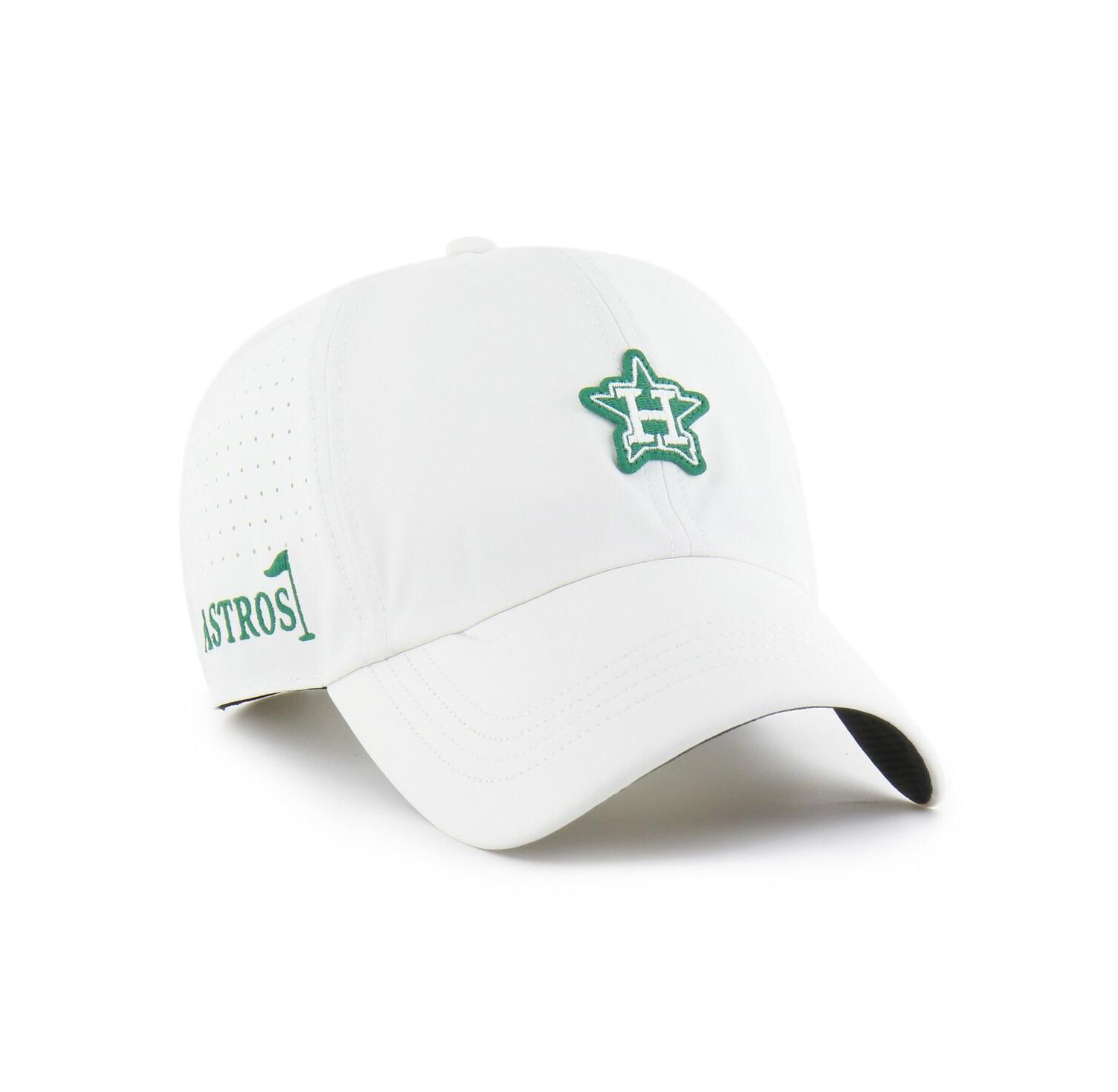 Men's White Houston Astros Elevated Greens Clean Up Adjustable Hat