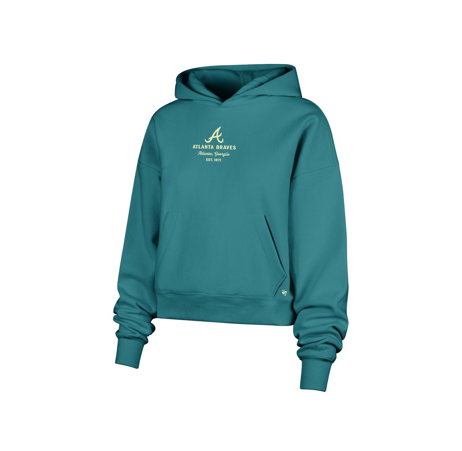 Women's Teal Atlanta Braves Contemporary Basics Anderson Foundation Hoodie