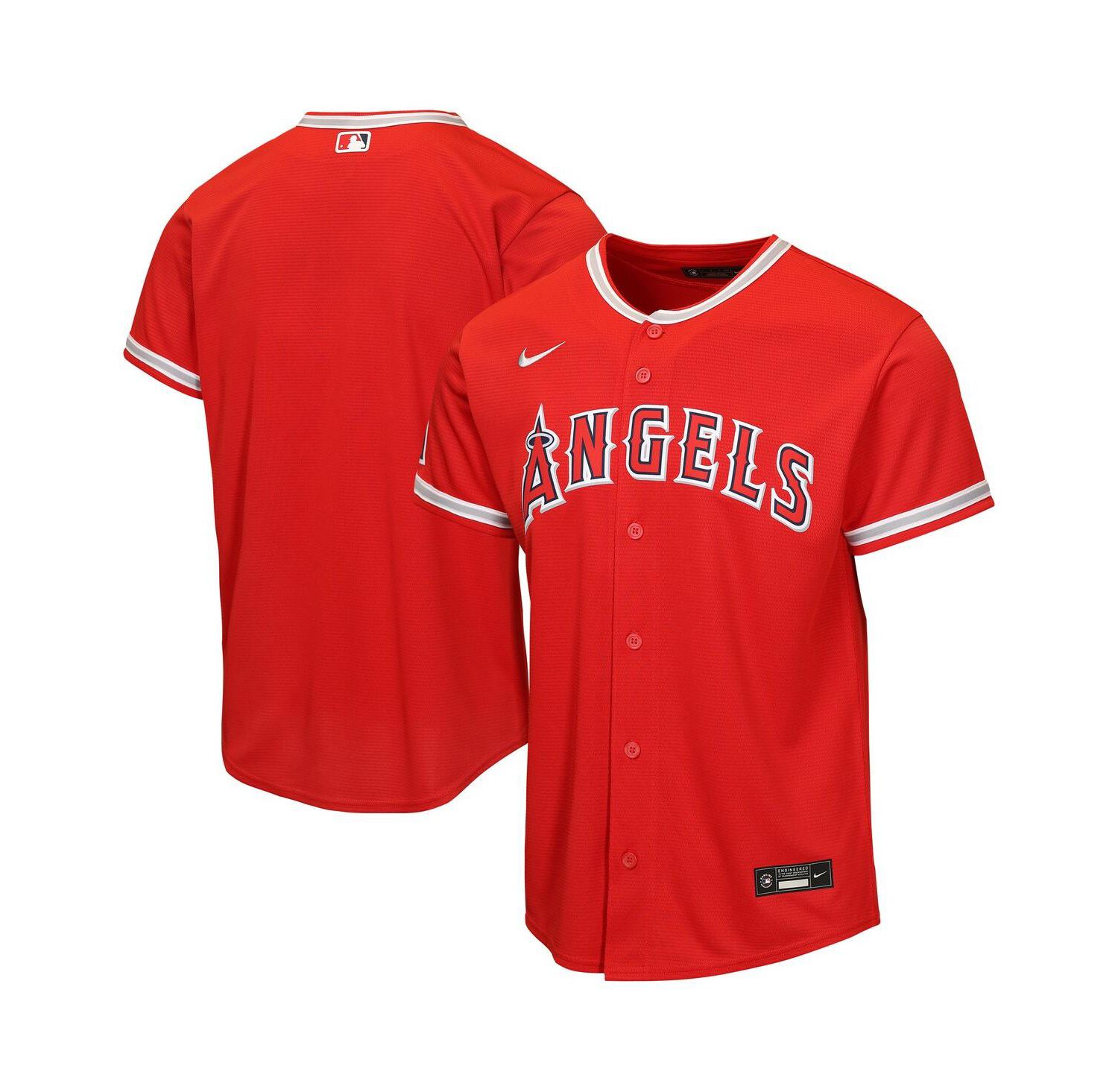 Big Boys and Girls Red Los Angeles Angels Alternate Stadium Jersey