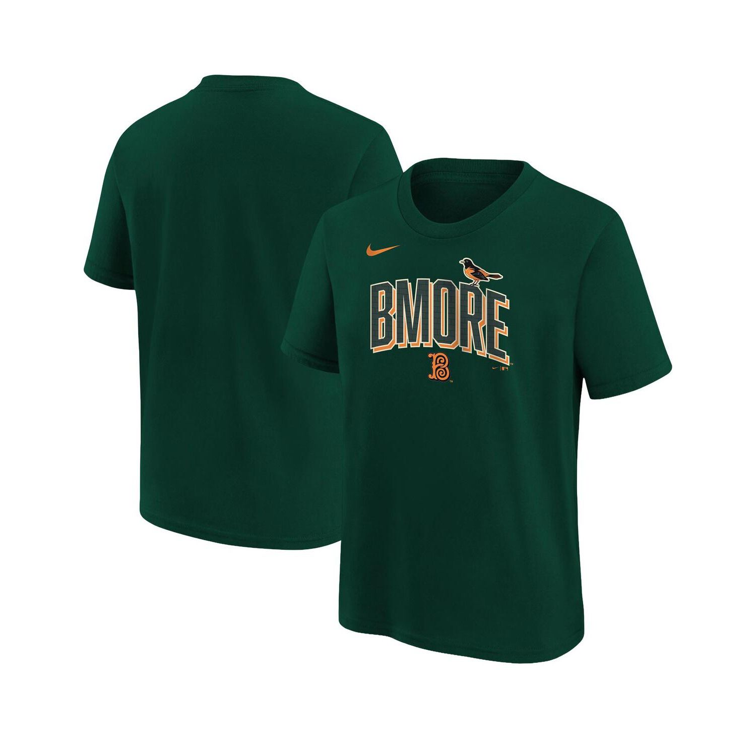 Big Boys and Girls Green Baltimore Orioles 2026 City Connect Wordmark T-Shirt