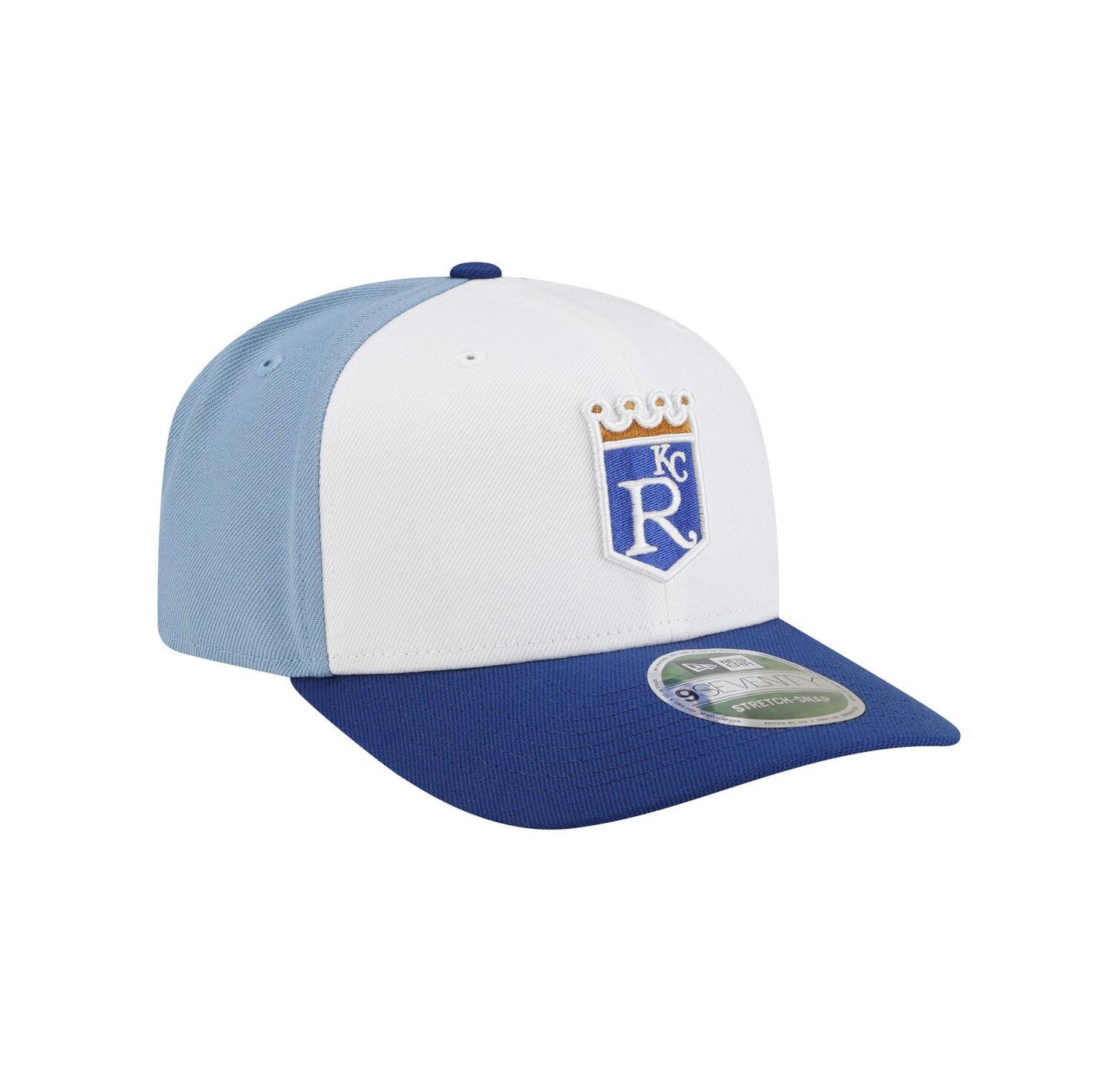 Men's White/Light Blue Kansas City Royals Player Replica 9SEVENTY Adjustable Hat