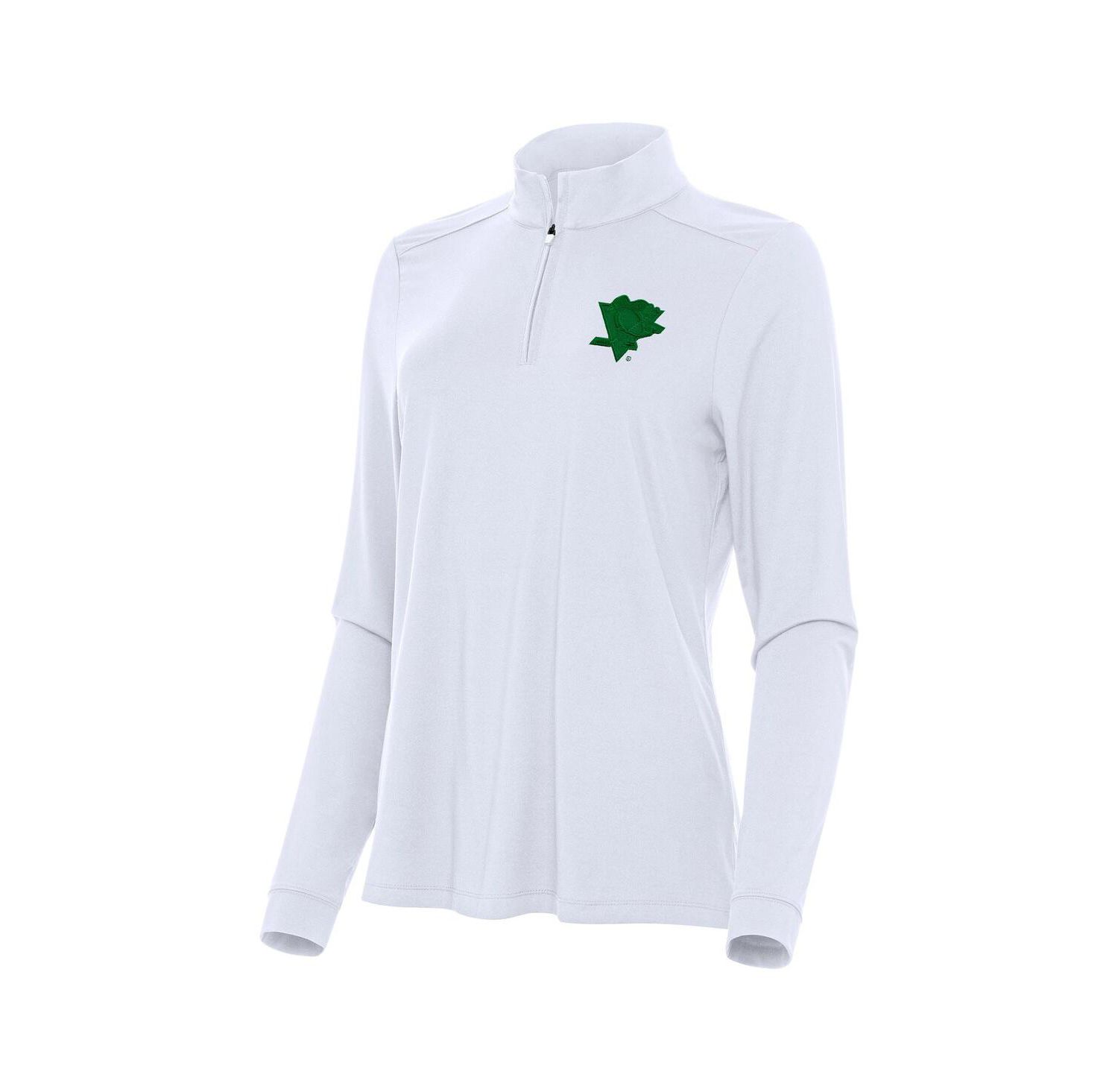 Women's White Pittsburgh Penguins St. Patrick's Day Intent Quarter-Zip Performance Pullover
