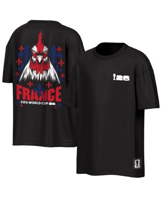 Men's Black France National Team FIFA World Cup 2026 Rally Oversized 2-Hit T-Shirt