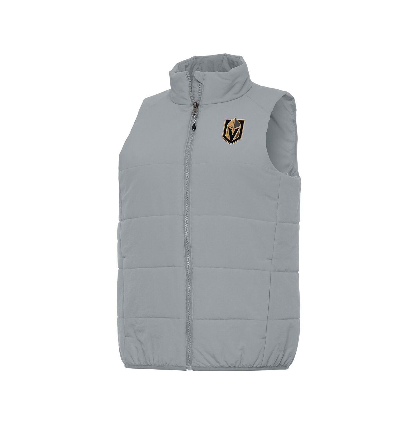 Женский жилет Antigua Gray Vegas Golden Knights Experience Full-Zip Vest — фото 1