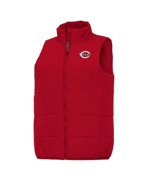 Женские жилеты Antigua Women's Red Cincinnati Reds Experience Full-Zip Vest