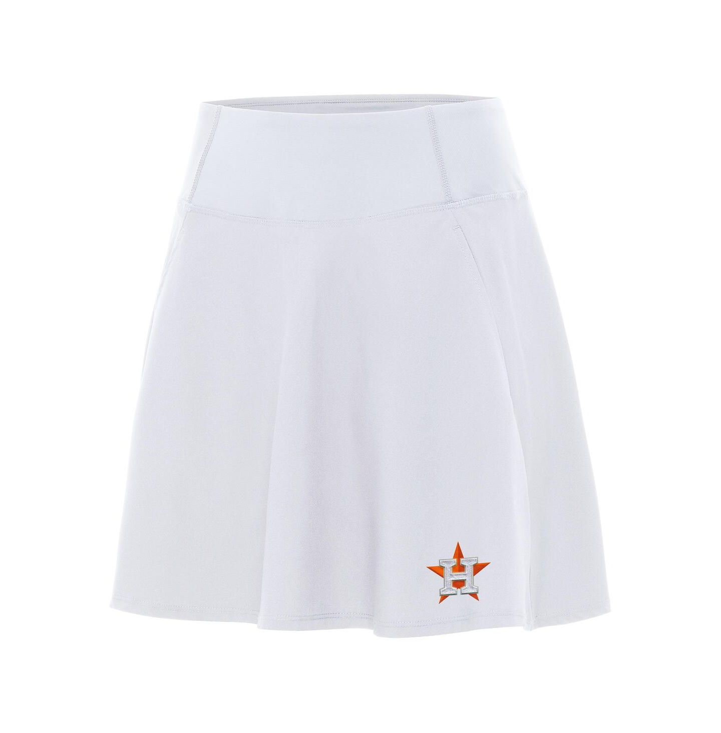 Женская юбка-шорты Antigua White Houston Astros Chip Skort — фото 1