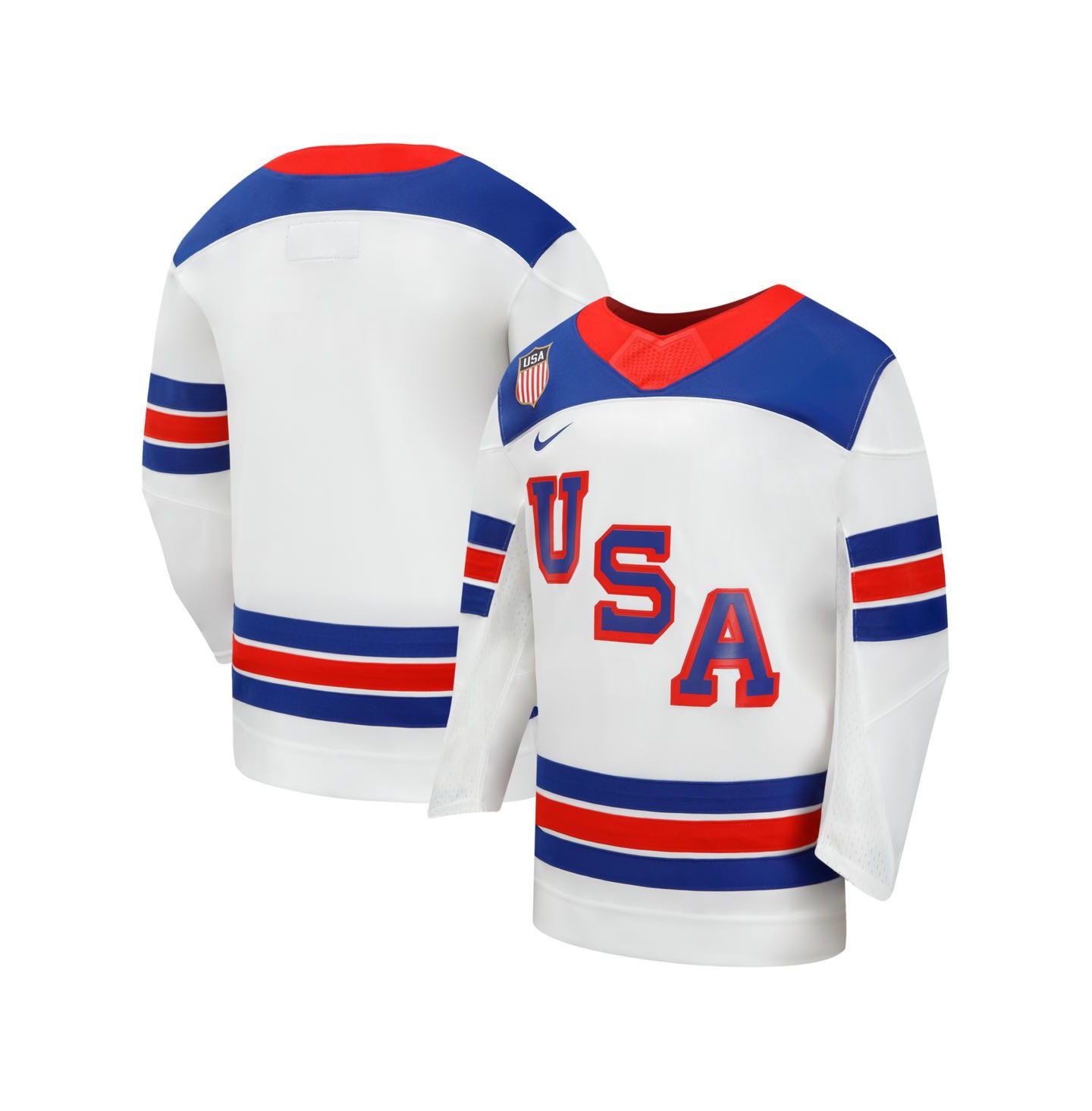 Детское джерси Nike Big Boys and Girls White USA Hockey 2026 Away Replica Jersey — фото 1